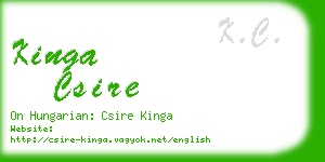 kinga csire business card